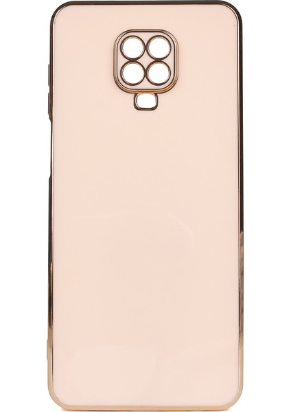 Xiaomi Redmi Note 9s Parlak Kenarlı Bark Silikon Kılıf Kırılmaz Ekran Koruyucu