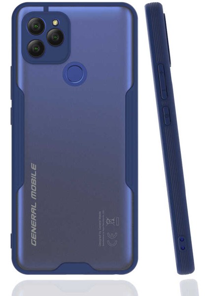 General Mobile 21 Kılıf Arkası Mat Kamera Korumalı Silikon - Lacivert