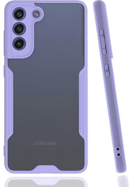 Galaxy S21 Fe Kılıf Arkası Mat Kamera Korumalı Silikon - Mor