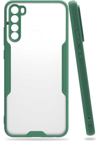 Xiaomi Redmi Note 8 Kılıf Arkası Mat Kamera Korumalı Silikon - Koyu Yeşil