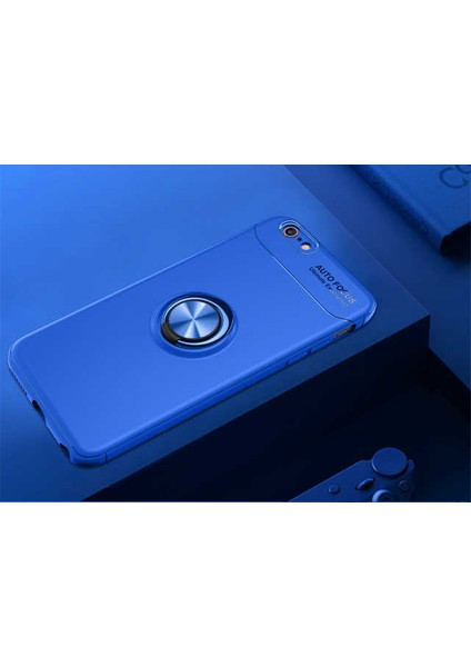 Apple iPhone 6 Plus Kılıf Yüzüklü Silikon Range - Mavi