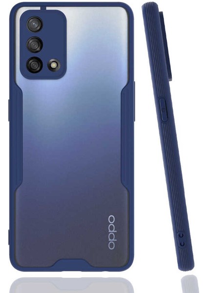 Oppo A74 4g Kılıf Arkası Mat Kamera Korumalı Silikon - Lacivert