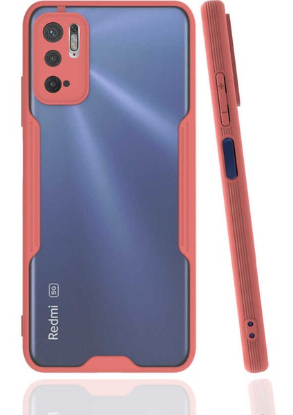 Xiaomi Redmi Note 10 5g Kılıf Arkası Mat Kamera Korumalı Silikon - Pembe