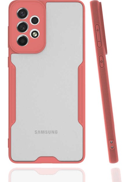 Galaxy A73 Kılıf Arkası Mat Kamera Korumalı Silikon - Pembe