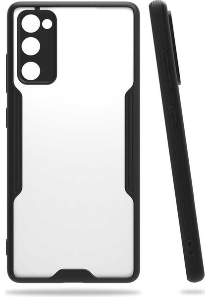 Galaxy S20 Fe Kılıf Arkası Mat Kamera Korumalı Silikon - Siyah