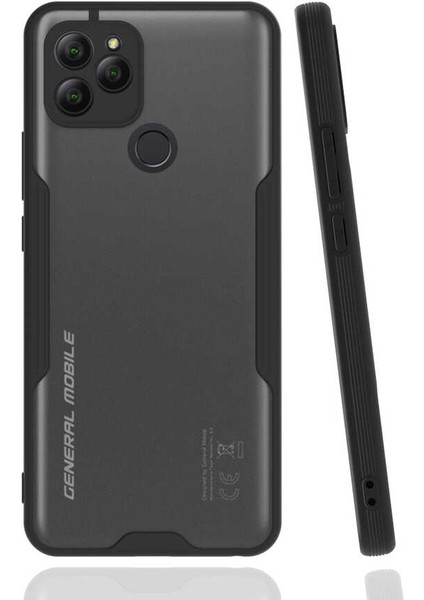 General Mobile 21 Kılıf Arkası Mat Kamera Korumalı Silikon - Siyah