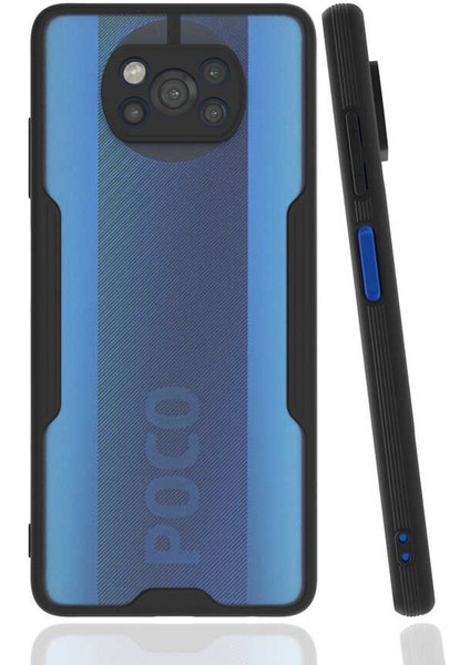 Xiaomi Poco X3 Kılıf Arkası Mat Kamera Korumalı Silikon - Siyah