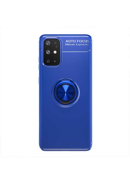 Galaxy A31 Kılıf Yüzüklü Silikon Range - Mavi