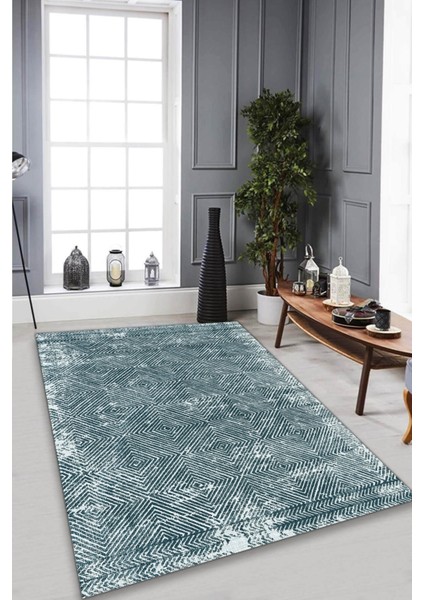 Silik Labirent Desenli Halı (Makinada Yıkanabilir Kaymaz Dot Taban) - ES1333