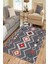 Şönil Kilim Desenli Gri Halı (Makinada Yıkanabilir Kaymaz Dot Taban) - CP1359 1