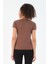 Play Kadın T-Shirt Kahve Kadın Spor Tişört 3