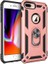 Apple iPhone 8 Plus Kılıf Tank Yüzüklü Yüksek Korumalı Silikon - Rose Gold 1