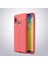 Galaxy A20 Kılıf Deri Dokulu Kamera Korumalı Silikon - Kırmızı 1