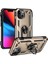 Apple iPhone 13 Mini Kılıf Tank Yüzüklü Yüksek Korumalı Silikon - Gold 1