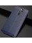 Xiaomi Redmi Note 8 Pro Kılıf Deri Dokulu Kamera Korumalı Silikon - Lacivert 1