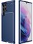 Galaxy S22 Ultra Kılıf Karbon Dokulu Silikon - Lacivert 1