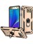 Galaxy Note 5 Kılıf Tank Yüzüklü Yüksek Korumalı Silikon - Gold 1
