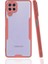 Galaxy M22 Kılıf Arkası Mat Kamera Korumalı Silikon - Pembe 1