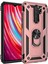 Xiaomi Redmi Note 8 Pro Kılıf Tank Yüzüklü Yüksek Korumalı Silikon - Rose Gold 1