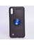 Galaxy M10 Kılıf Yüzüklü Silikon Range - Siyah-Mavi 1