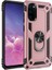 Galaxy S20 Kılıf Tank Yüzüklü Yüksek Korumalı Silikon - Rose Gold 1