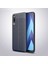 Galaxy A70 Kılıf Deri Dokulu Kamera Korumalı Silikon - Lacivert 1