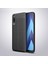 Galaxy A70 Kılıf Deri Dokulu Kamera Korumalı Silikon - Siyah 1