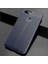 Xiaomi Mi 8 Lite Kılıf Deri Dokulu Kamera Korumalı Silikon - Lacivert 1