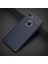 Apple iPhone 5 Kılıf Deri Dokulu Kamera Korumalı Silikon - Lacivert 1