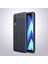 Galaxy A7 2018 Kılıf Deri Dokulu Kamera Korumalı Silikon - Lacivert 1