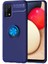 Galaxy A02S Kılıf Yüzüklü Silikon Range - Mavi 1