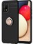 Galaxy A02S Kılıf Yüzüklü Silikon Range - Siyah-Rose Gold 1