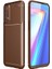 Realme 7 Kılıf Karbon Dokulu Silikon - Kahverengi 1