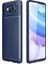 Xiaomi Poco X3 Kılıf Karbon Dokulu Silikon - Lacivert 1