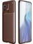 Xiaomi Mi 11 Kılıf Karbon Dokulu Silikon - Kahverengi 1