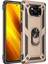 Xiaomi Poco X3 Kılıf Tank Yüzüklü Yüksek Korumalı Silikon - Gold 1