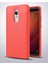 Xiaomi Redmi Note 4x Kılıf Deri Dokulu Kamera Korumalı Silikon - Kırmızı 1