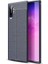Galaxy Note 10 Plus Kılıf Deri Dokulu Kamera Korumalı Silikon - Lacivert 1