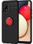 Galaxy A02S Kılıf Yüzüklü Silikon Range - Siyah-Kırmızı 1