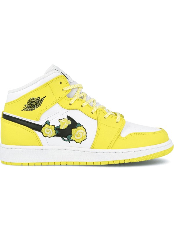 jordan 1 mid dynamic yellow floral outfit