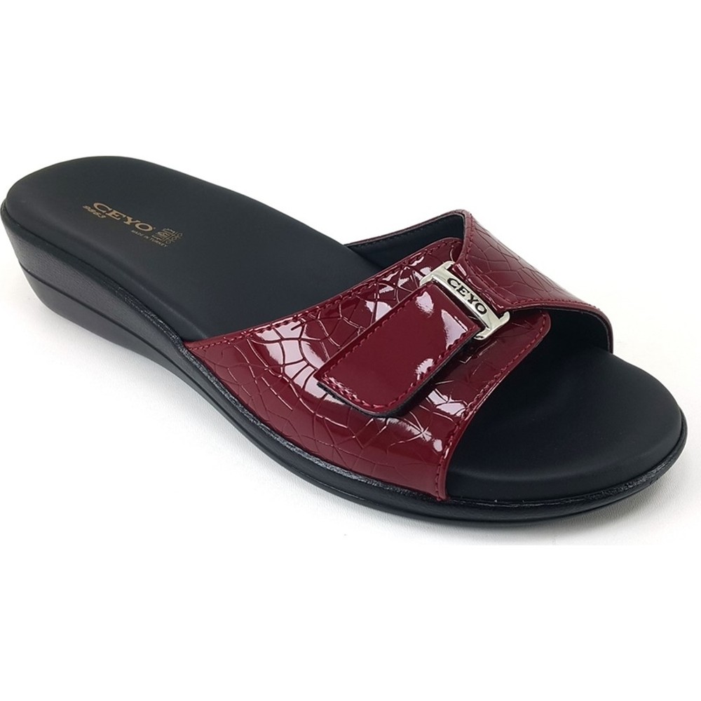 Ceyo 9863-4  Kadın Terlik Bordo