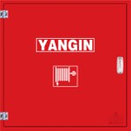 Dalgıç Yangın Dolabı1” 30Mt Kauçuk Hortumlu 1''Vanalı Sac Kapak Tüp Bölmesiz En671-1