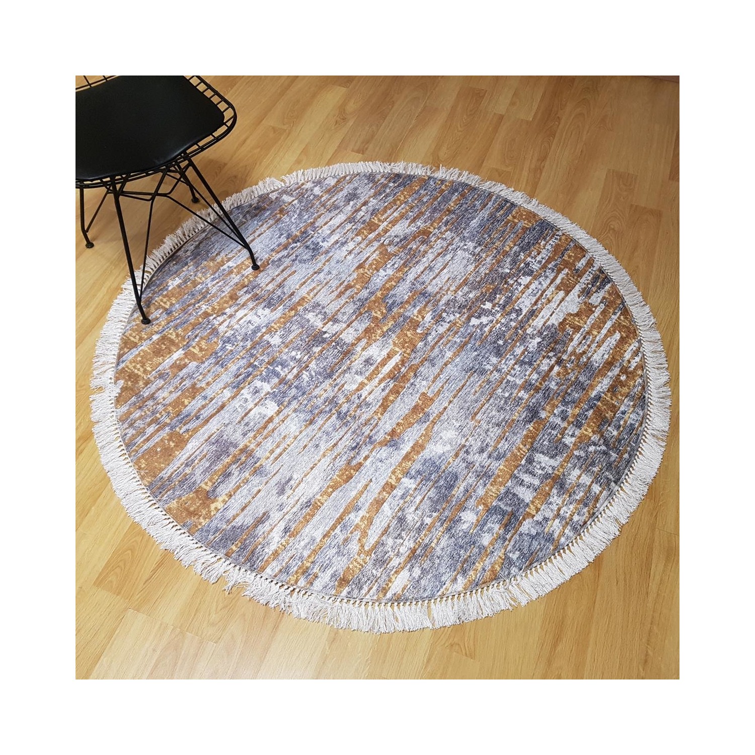Halıforum Yuvarlak Halı Saçaklı Halı Yeni Model-İ-D236 140 x Fiyatı