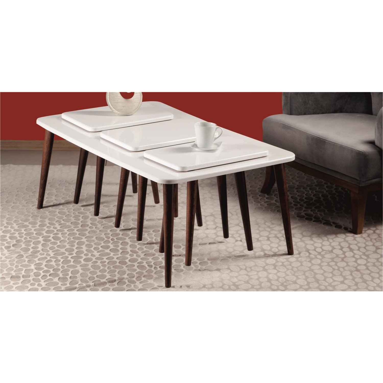 Renk Mobilya Orta Sehpa Petek Beyaz Fiyatı Taksit Seçenekleri