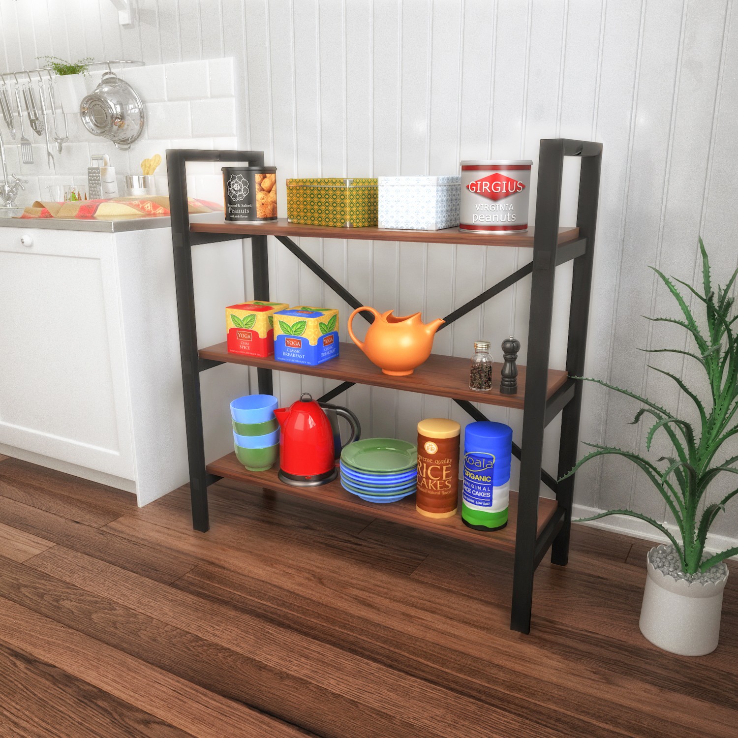 Evdemo Prestij Metal Çok Amaçlı Mutfak Dolabı Ceviz Fiyatı