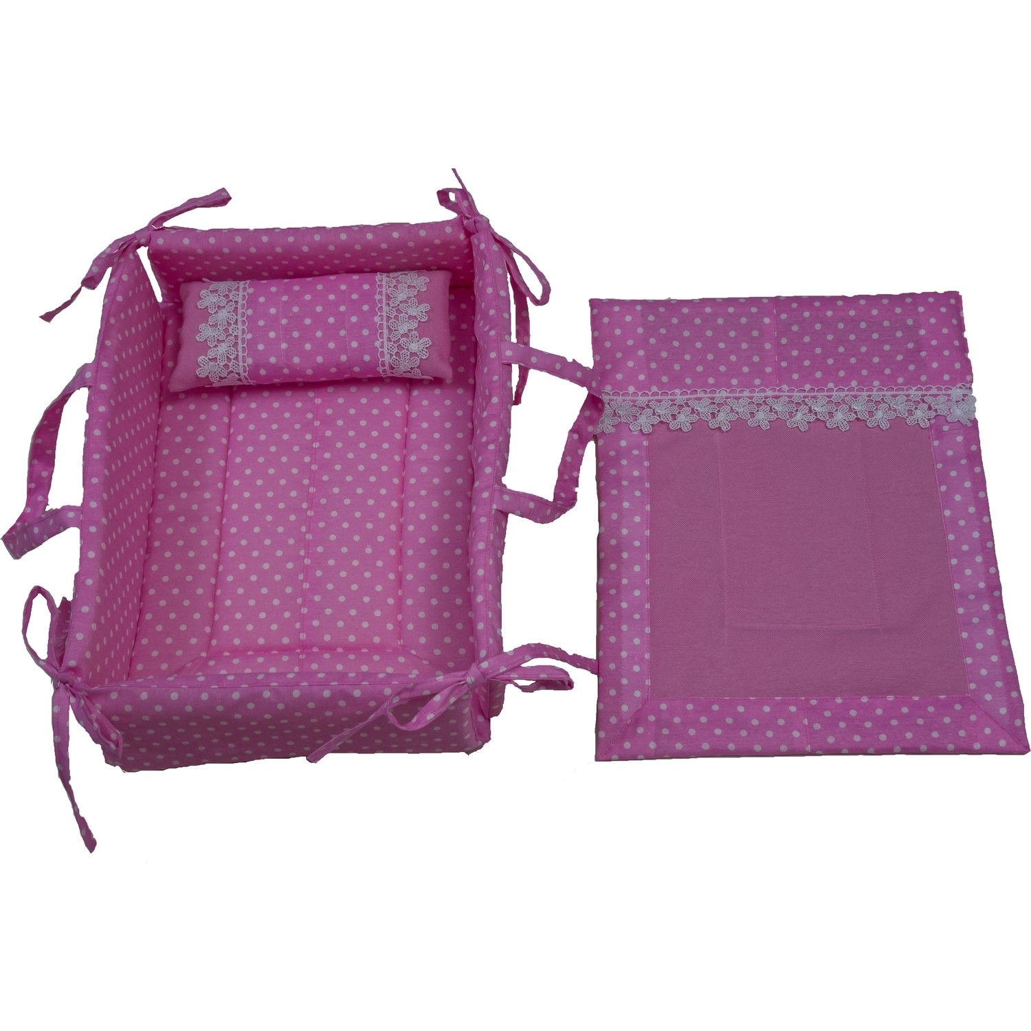 Akat Oyuncak Pembe Dikdörtgen Bebek Yatağı Seti Fiyatı