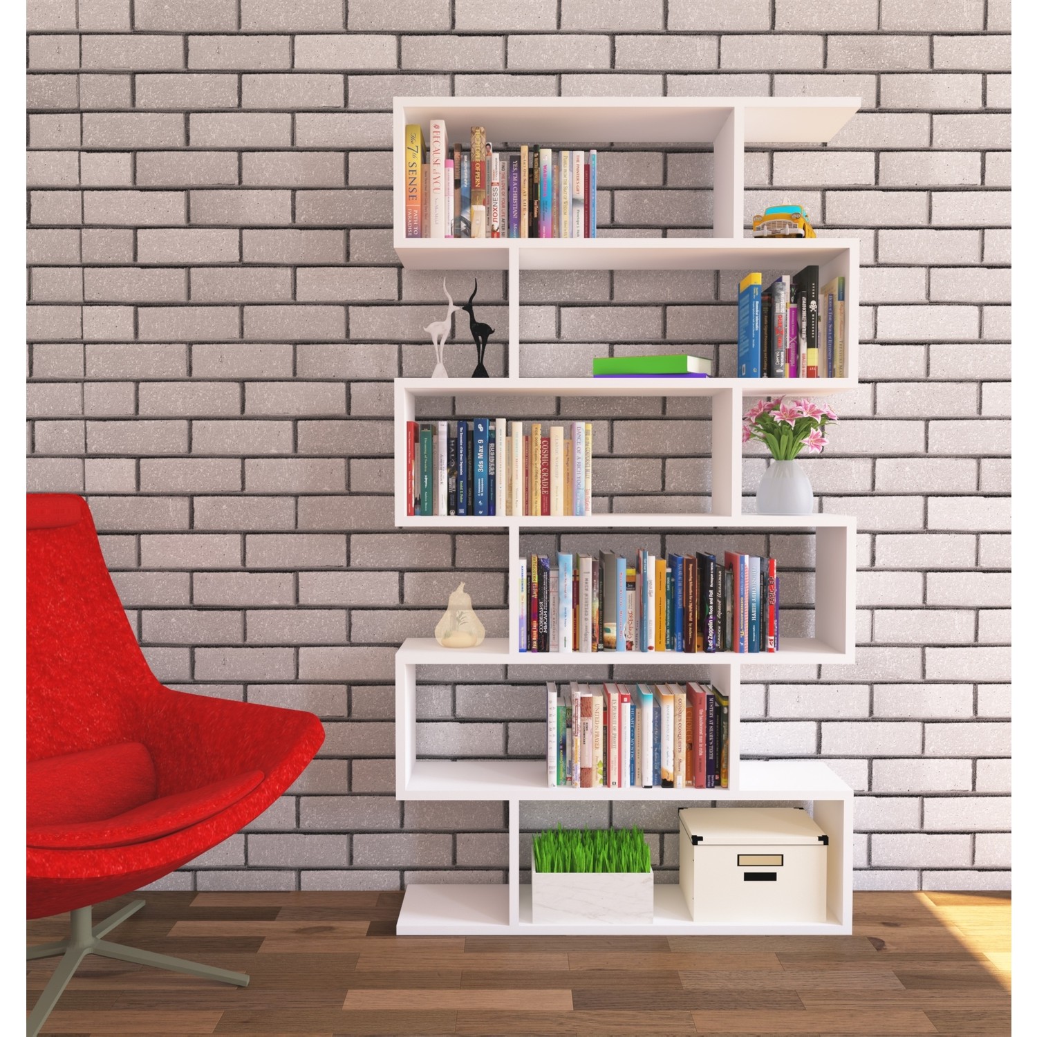 Nur Mobilya Ayza Modern Kitaplık (28 cm Derinlik) Fiyatı