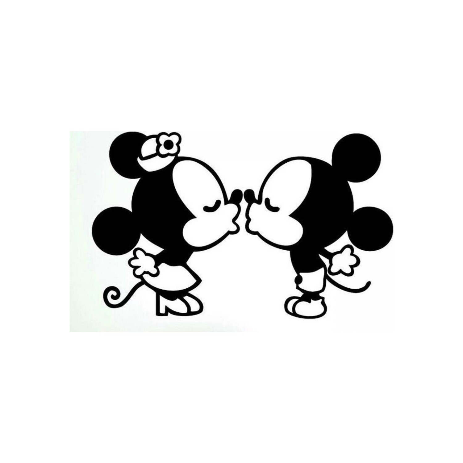 Mickey and Minnie Kiss