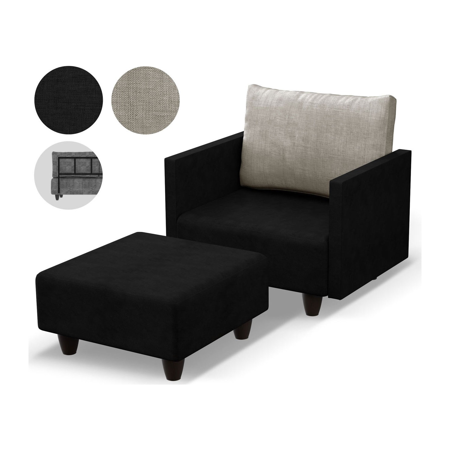 Gaga Mobilya Saka Tekli TV Koltuk Takım Siyah Bej Fiyatı