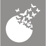 New Jargon Uçuşan Kelebekler Butterflys Sticker Yapıştırma Yeşil